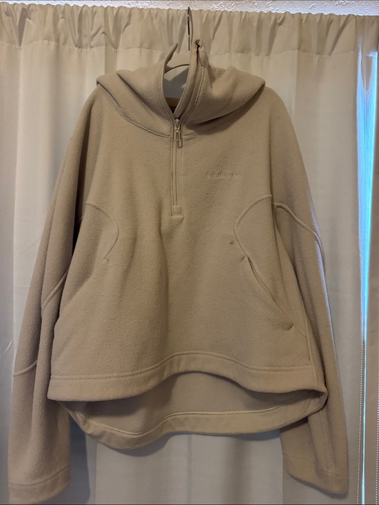 lululemon athletica Tops - Lululemon looped terry fleece half-zip hoodie in bone